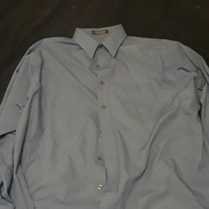 Blue long-sleeve collared shirt